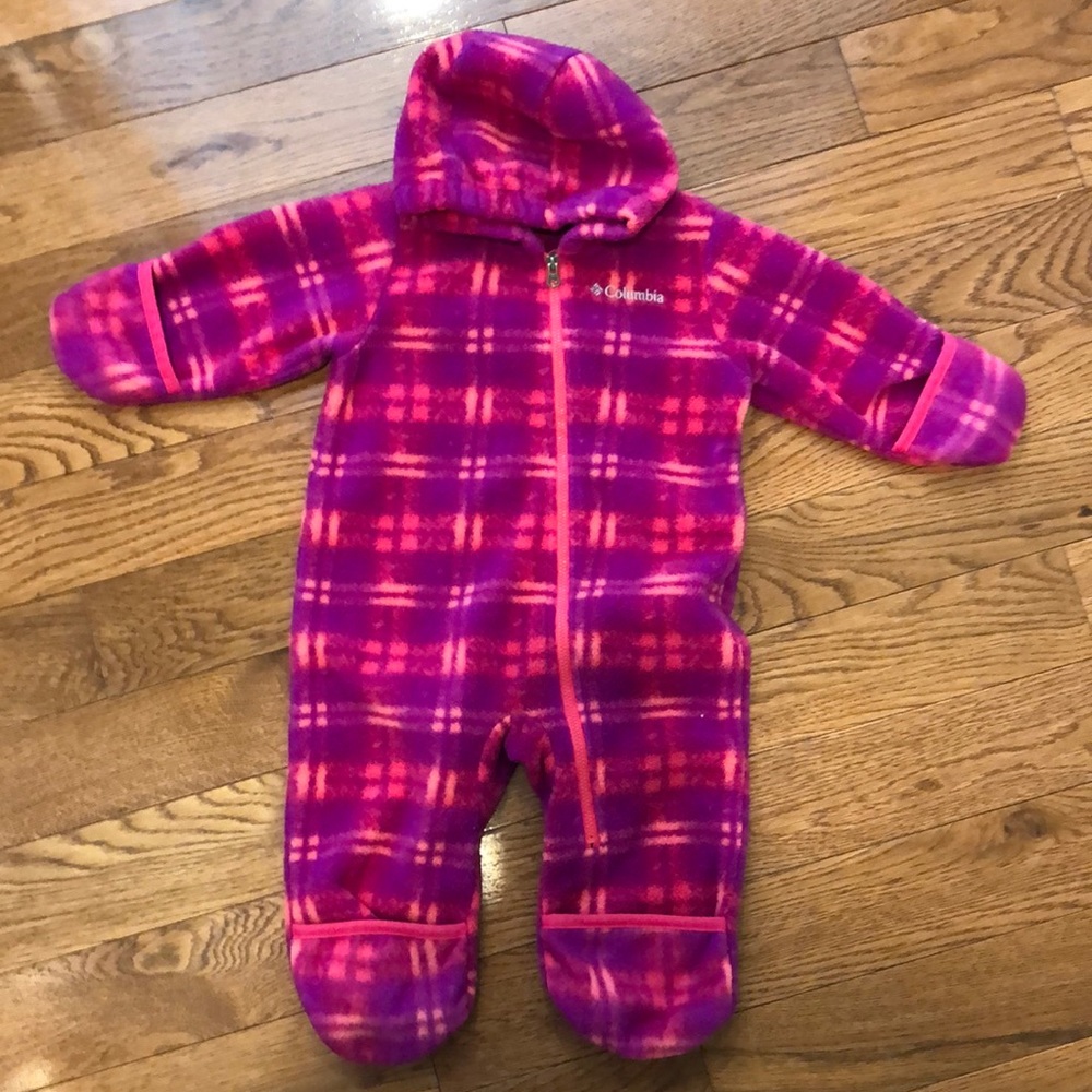 Baby girl Columbia fleece winter onsie